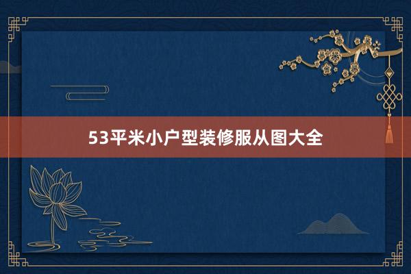 53平米小户型装修服从图大全